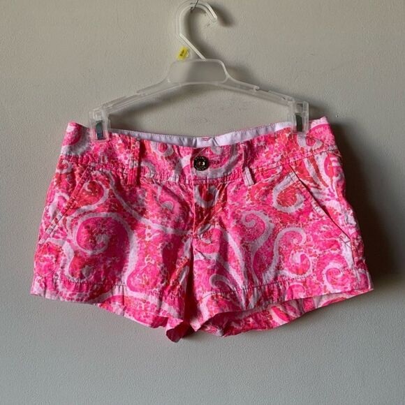 Lilly Pulitzer Pink Pout Paisley Walsh Shorts - Picture 4 of 9
